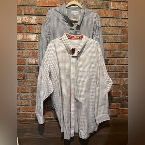 2 PAUL FREDRICK Mens Shirts 20-36 LS 100% Cotton. Excellent condition.